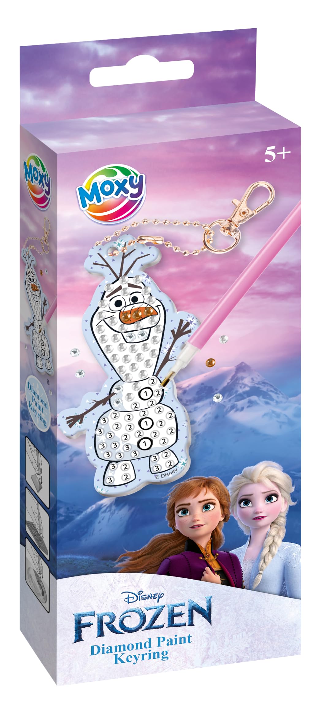 Totum Disney Frozen Diamond Painting Keyring Kit, Make Your Own, Ages 4+