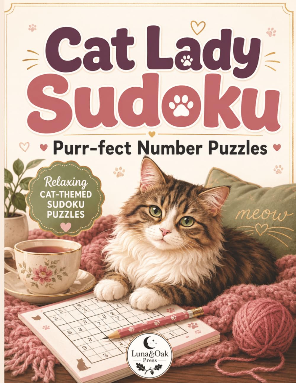 Cat Lady Sudoku: Purr-fect Number Puzzles: A Cozy Sudoku Puzzle Book for Cat Lovers