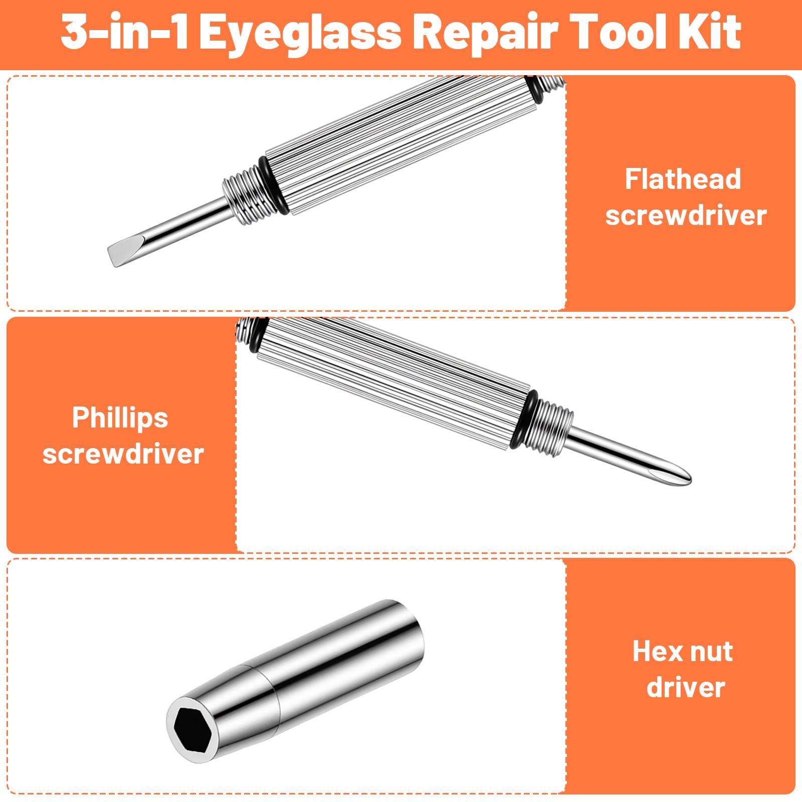 Mini Edelstahl-Schraubendreher-Set Für Brille, Telefon, Uhr – Reparatur- Werkzeug, Klein & Präzise