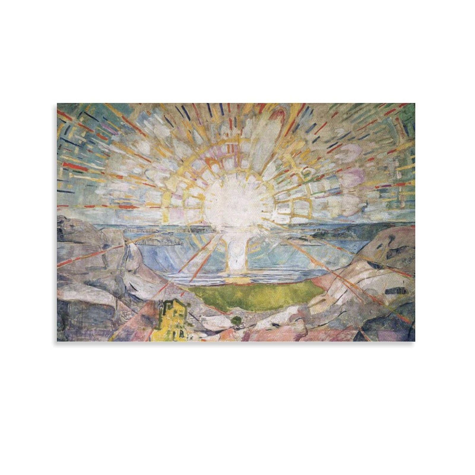 Edvard Munch Poster The Sun Paintings Posters Home Decor Poster Wall Art Hanging Picture Print Decorative Painting Posters 16x24inch(40x60cm)