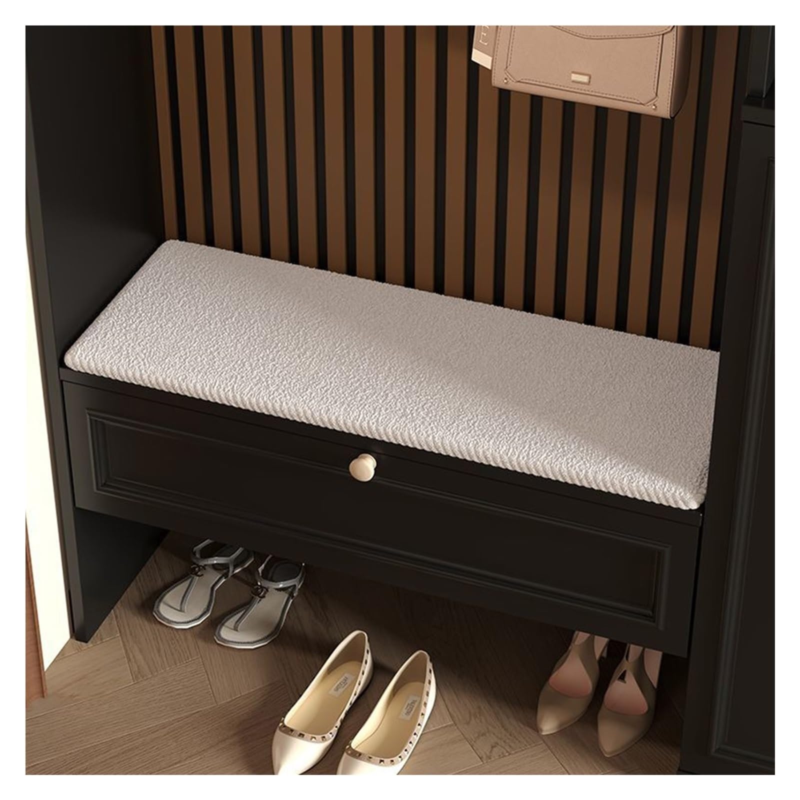 uyeoco Indoor Bench Cushion - 120cm/150cm/80cm/90cm/100cm x 30cm/35cm/40cm/50cm 2/3 seater Rectangle Seat Pad for Bay Windows, Shoe Cabinet, Sofas, Long Chairs & Porch Furniture(R1,50x75CM)