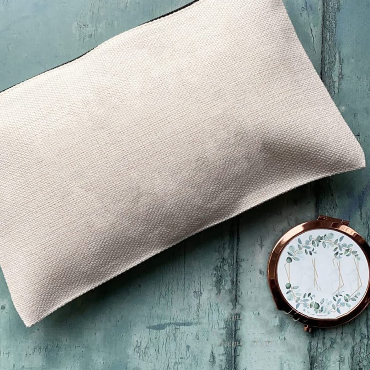 Astuccio Cerniera in Tela Bianca 14 Pezzi, Borsa Cancelleria | Viaggi e Progetti Diy, Leggero e Portatile, Include Borsa Cosmetica in Tela e Astucci per Scuola
