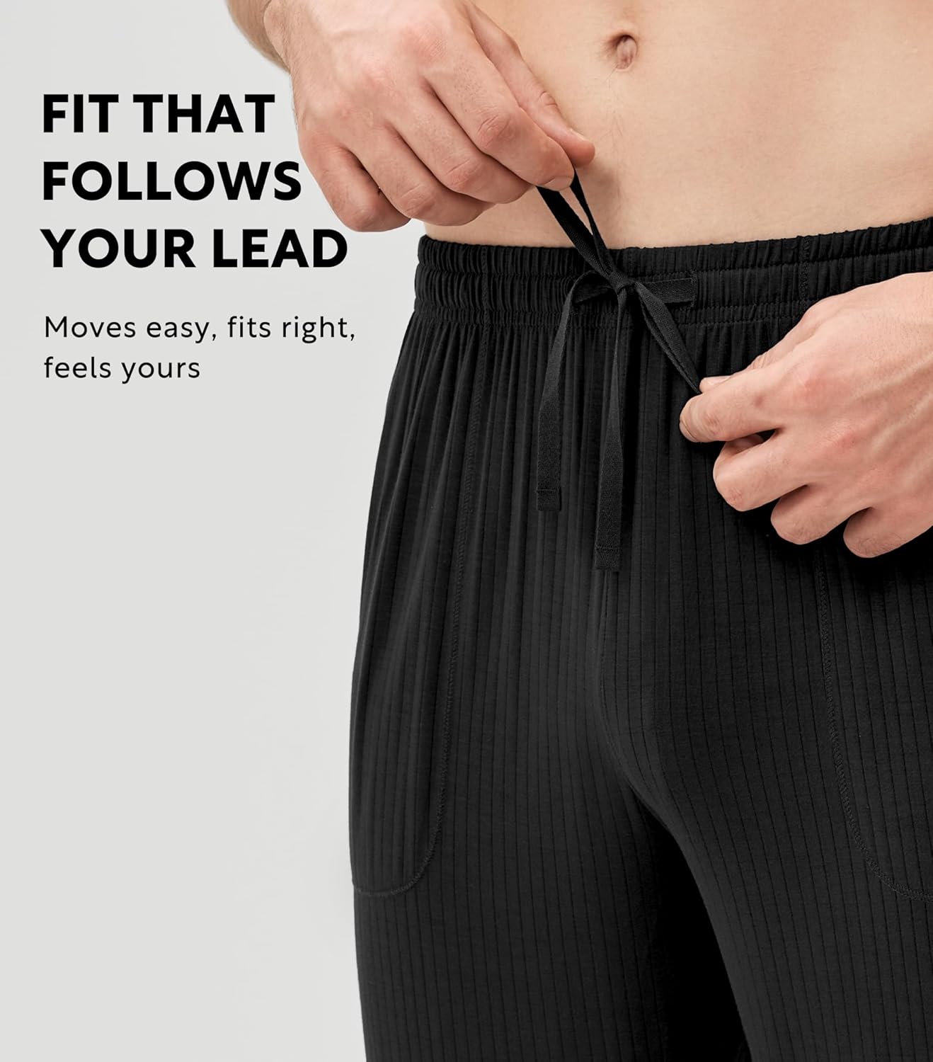 DAVID ARCHY Mens Pajama Pants Bamboo Rayon AirWeave Knit Lounge Pants, Soft Comfy Sleep Bottoms Lightweight PJs 2 Pack - Image 4