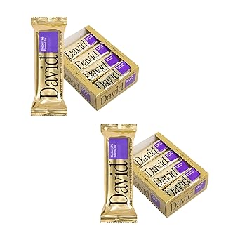 David Protein Bar, Blueberry Pie, 24 Protein Bars | 28g of Protein | 150 Calories | 0g of Sugar - High Protein, Low Carb, Gluten Free Protein Bar, Pack of 24