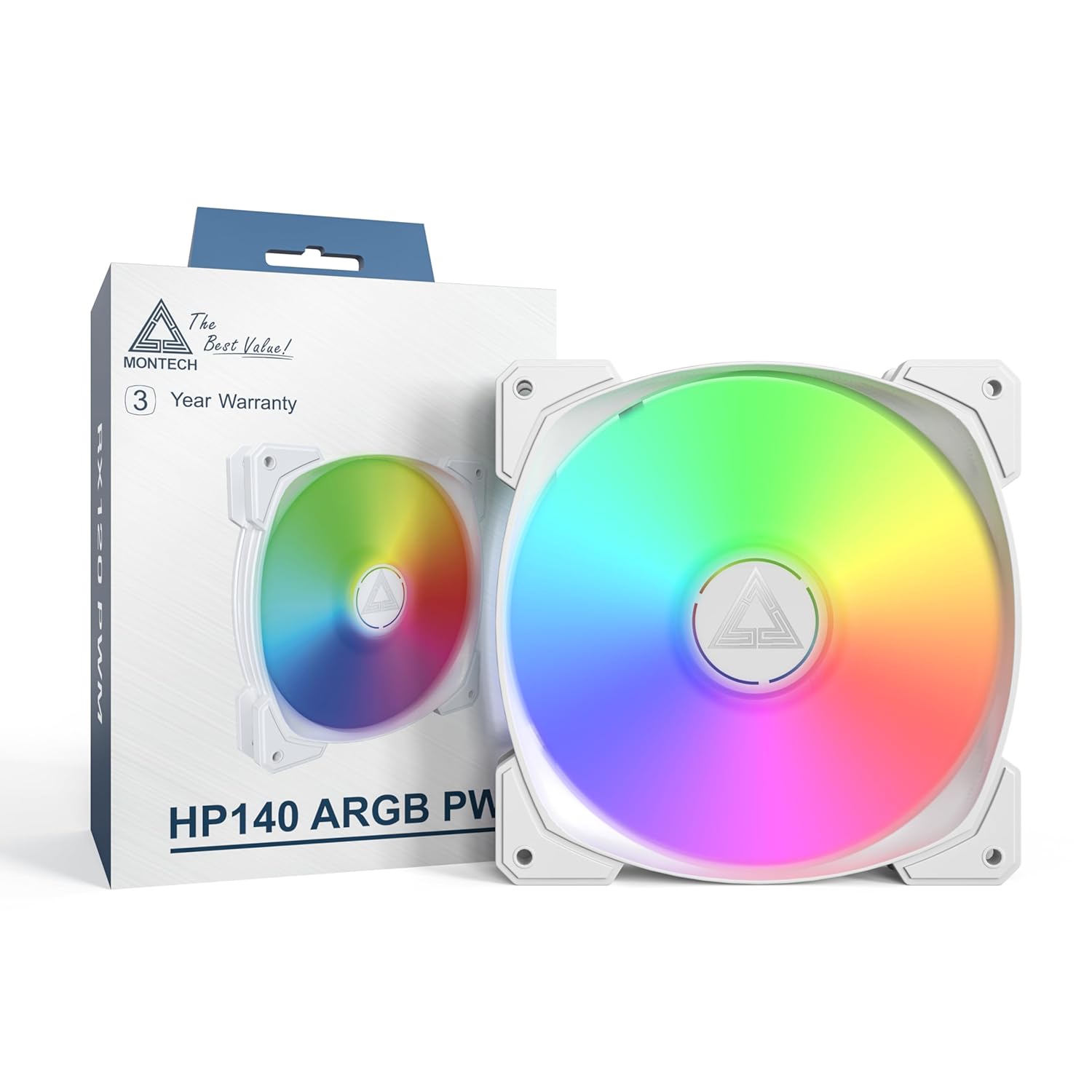 HP140mm PWM ARGB Fan - High Airflow, Quiet Rifle Bearing, 1600RPM CaseFan