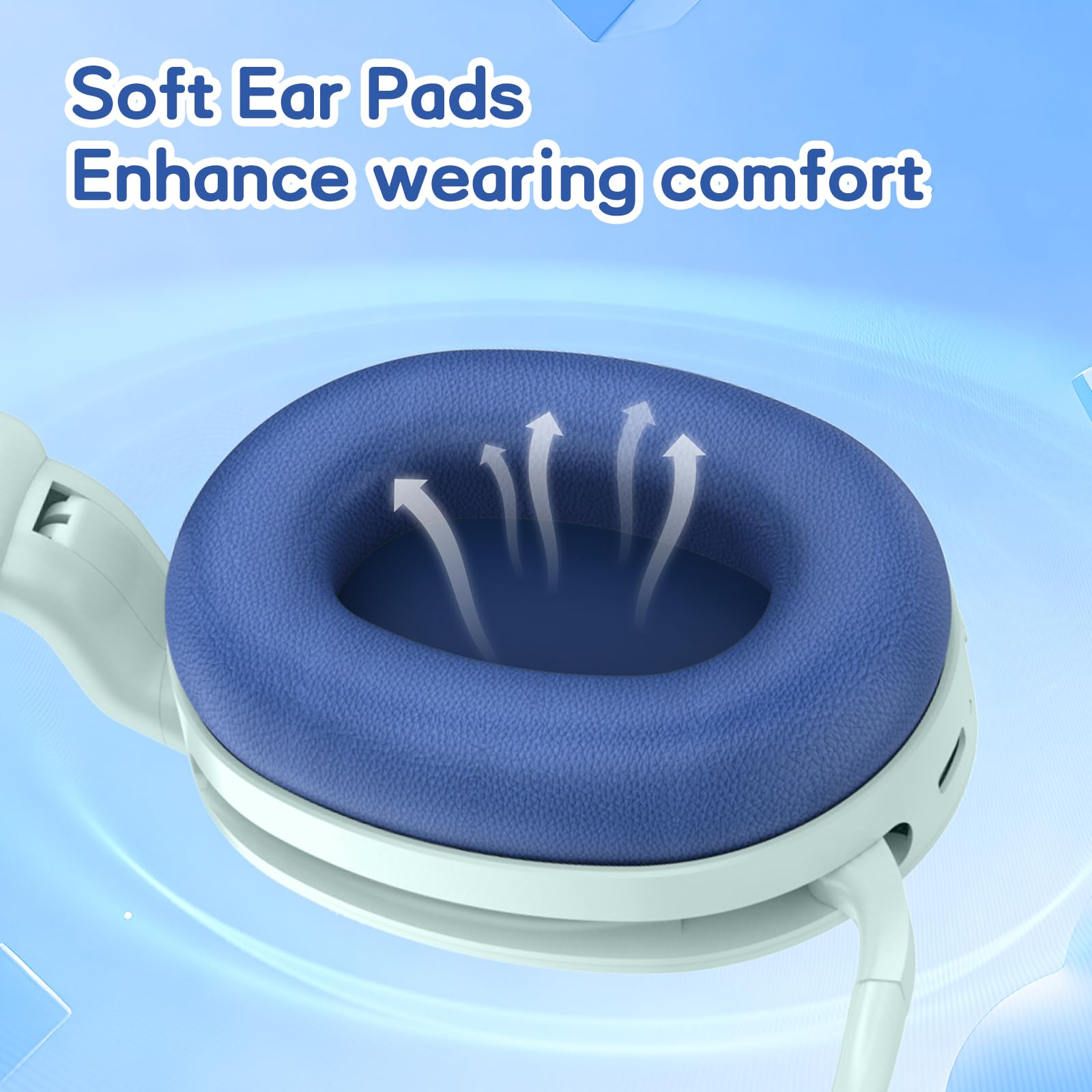 Casque Bluetooth pour Enfants, Casque Circum-aural sans Fil avec Micro, 50 h d'autonomie, lumières LED colorées, câble AUX, Volume limité à 94 DB, Design Pliable, idéal pour Les Voyages