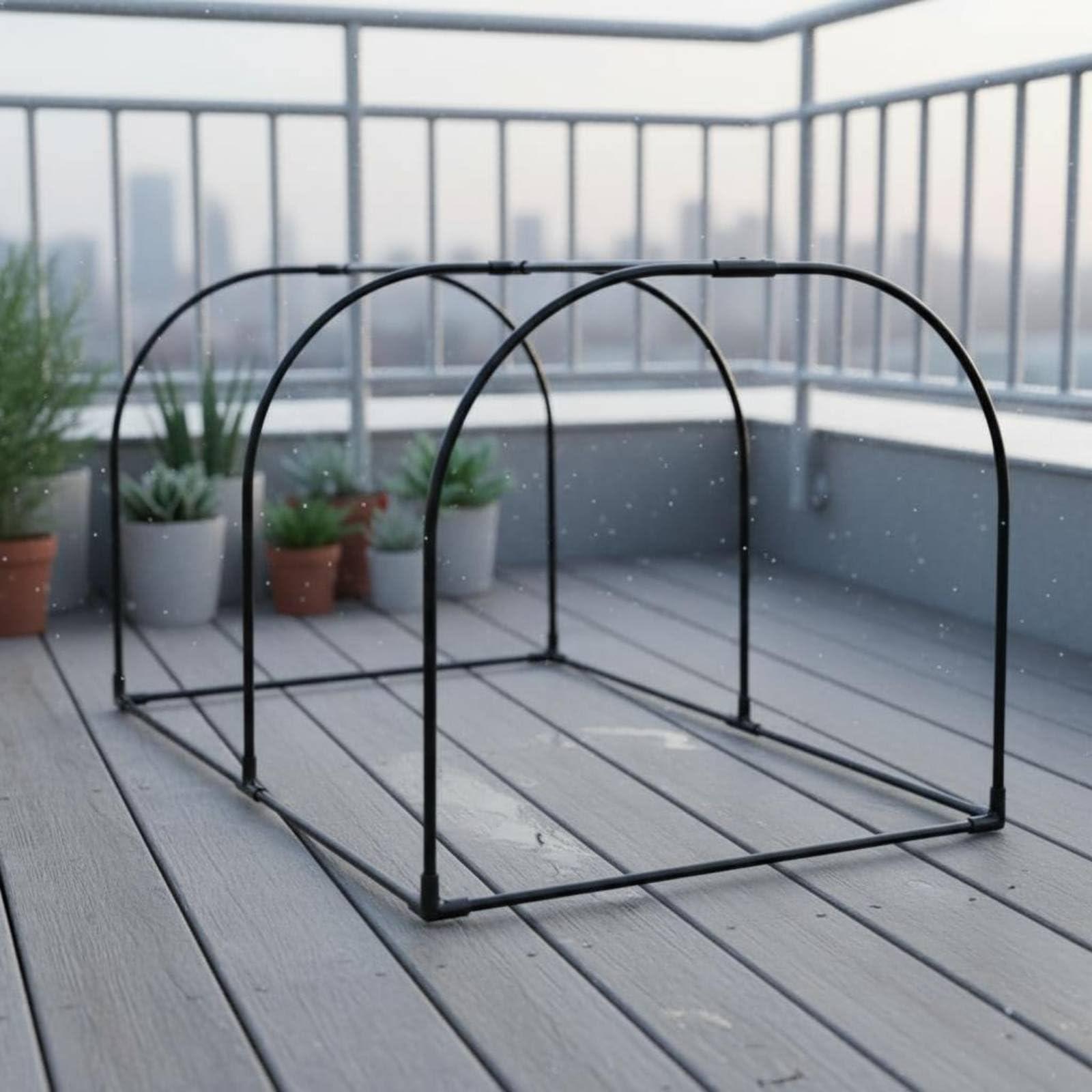 kowaku Copertura Serre Tunnel per Piante Antigelo Materiale PE Telaio in Acciaio PP Accessori Inclusi Adatta a Balcone Orto Giardino Terrazza Esterno , 150-60-55cm