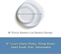 Vista 3 de Stasher Premium Reusable Silicone Stretch Lids, Clear, Lids, Airtight Seal, Food Container Covers, BPA Free, Leak-free, Dishwasher Safe, Microwave