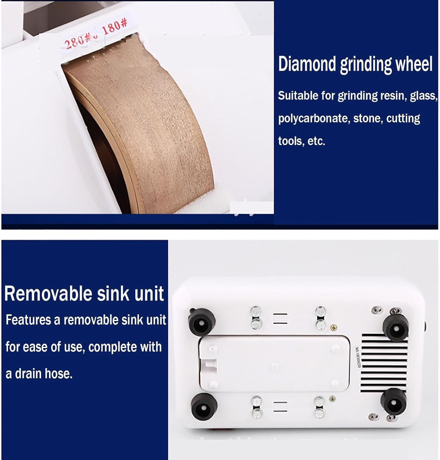 Manual Optical Lens Edger Hand Mill Edging Machine, Lens Grinder, Manual Lens Edger 3 In 1 Lens Polisher With Removable Sink, For Optical Shops, Hand-Type Grinder For Eyeglass Lens Processing