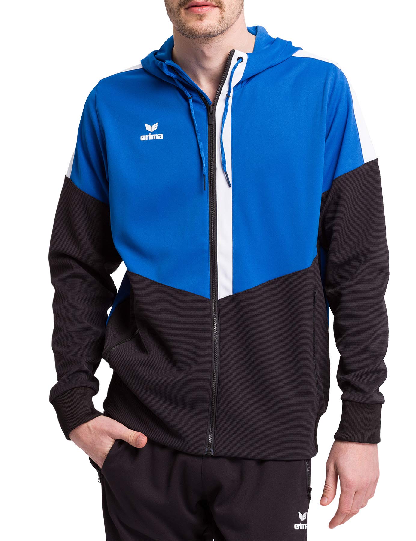 Erima Men's Bleu Hooded Jacket Training Small
