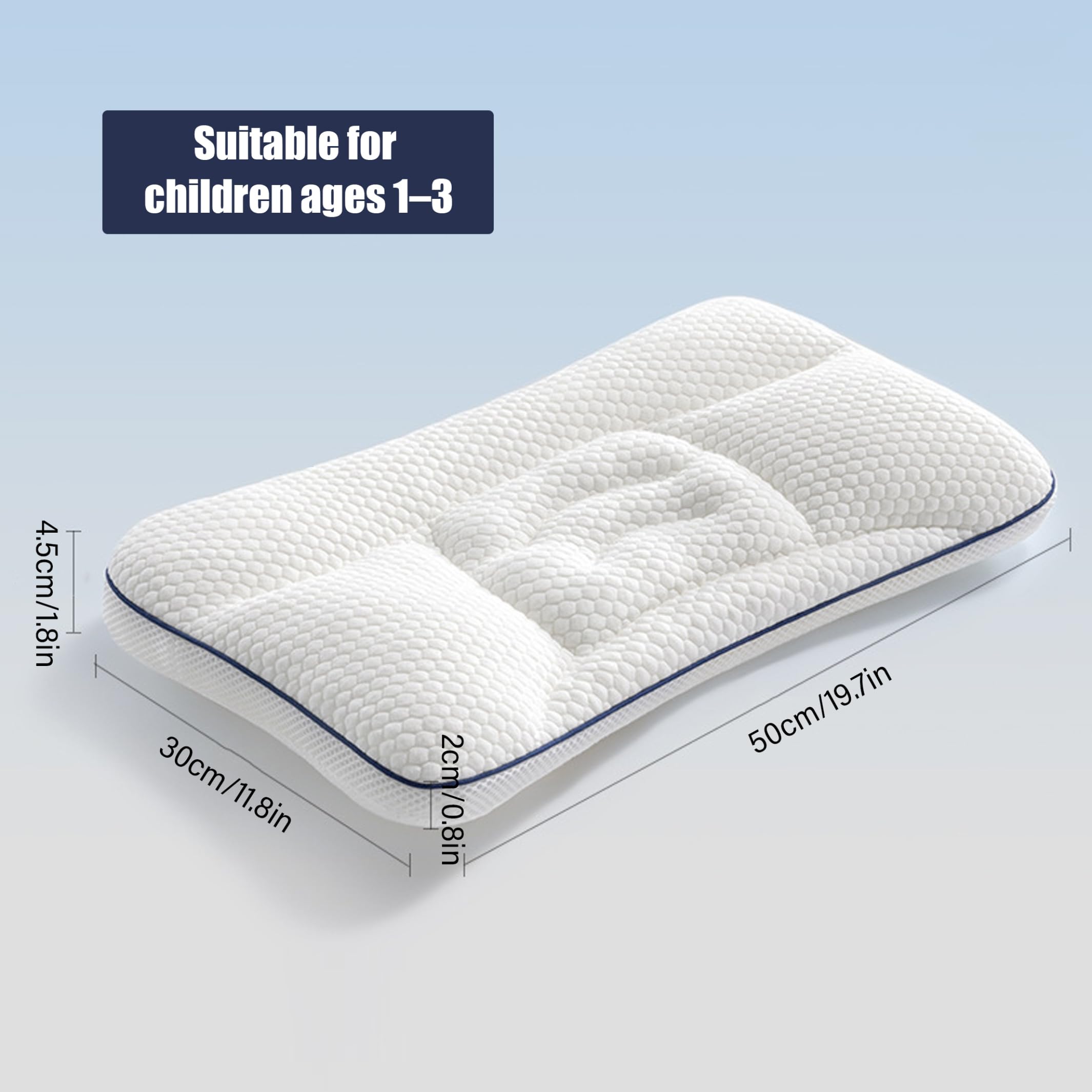 Cuscini per bambini, supporto a 5 zone, 2 cm, 1-3 anni, cuscino per bambini dai 3 anni