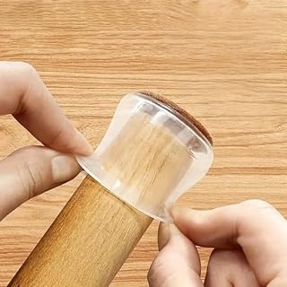 Chair Leg Floor Protectors, Slip-On Silent Pads for Wood Furniture, Non-Slip Cushion Covers for Table Legs, 8 Pack