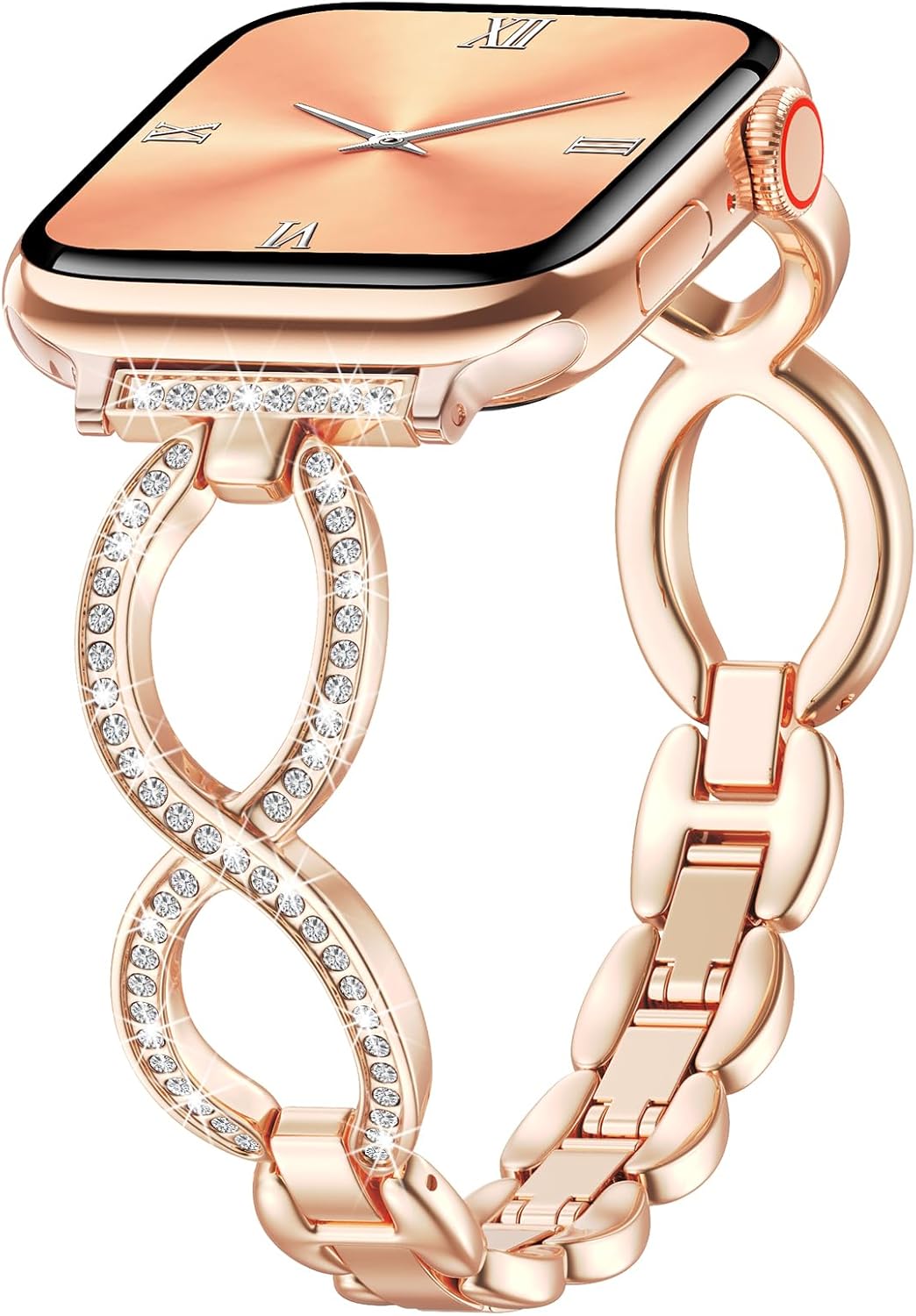 Filoto Bling Band Compatible with Apple Watch 38mm 40mm 41mm 42mm 44mm 45mm 46mm 49mm for Women, Thin Metal Strap Dressy Slim Jewelry Bracelet for iWatch Band Series 11 10 9 8 7 6 5 4 SE 3 2 1 Ultra