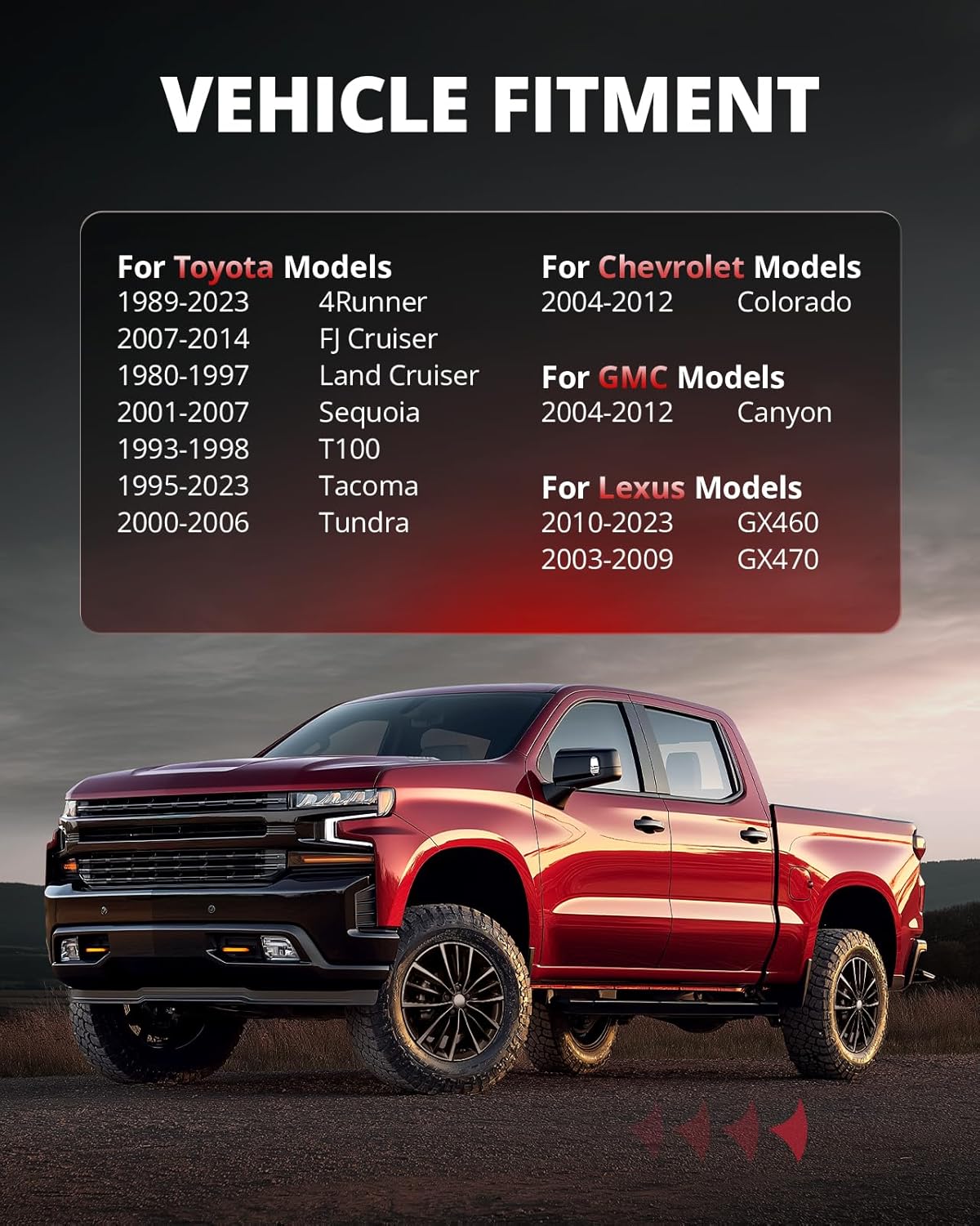 EVIL ENERGY 6x5.5 Wheel Spacers 2 inch Compatible with Tacoma 1995-2023, 6x139.7 mm 6 Lugs 108 mm Hub Bore M12x1.5 Studs Black, Not Hubcentric - Image 3