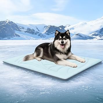 Dog Cooling Mat, 59"x40" Cooling Mat for Large Dogs, Arc-Chill Cold Fabric Delivers Rapid and Lasting Cool Q-Max>0.5, Portable & Washable Pet Pad for Summer