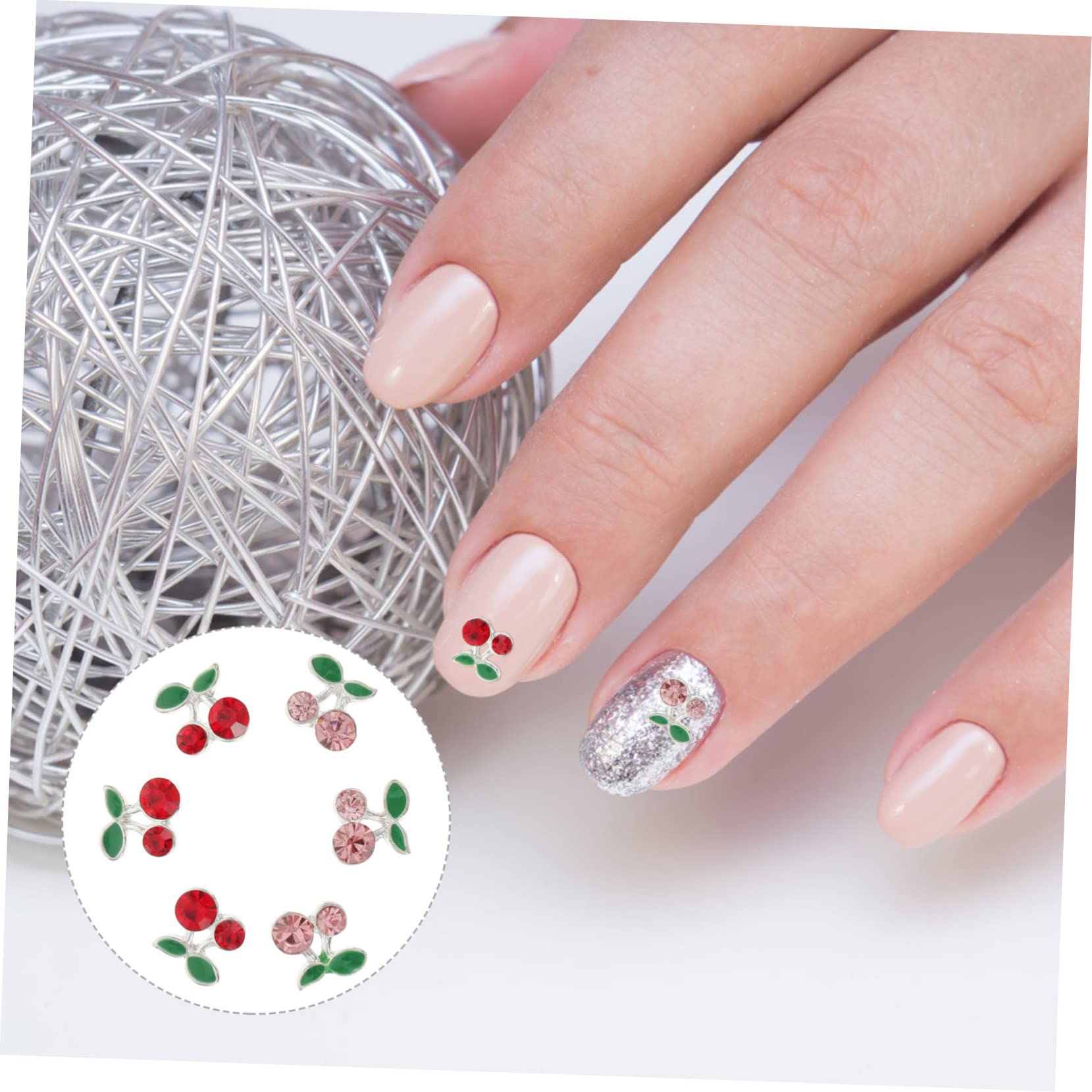 Healeved 180pezzi Ciondoli Unghie Forma Di Per Decorazioni Nail Art Charms Per Manicure Elegante e Creativo Per Feste e Occasioni Speciali