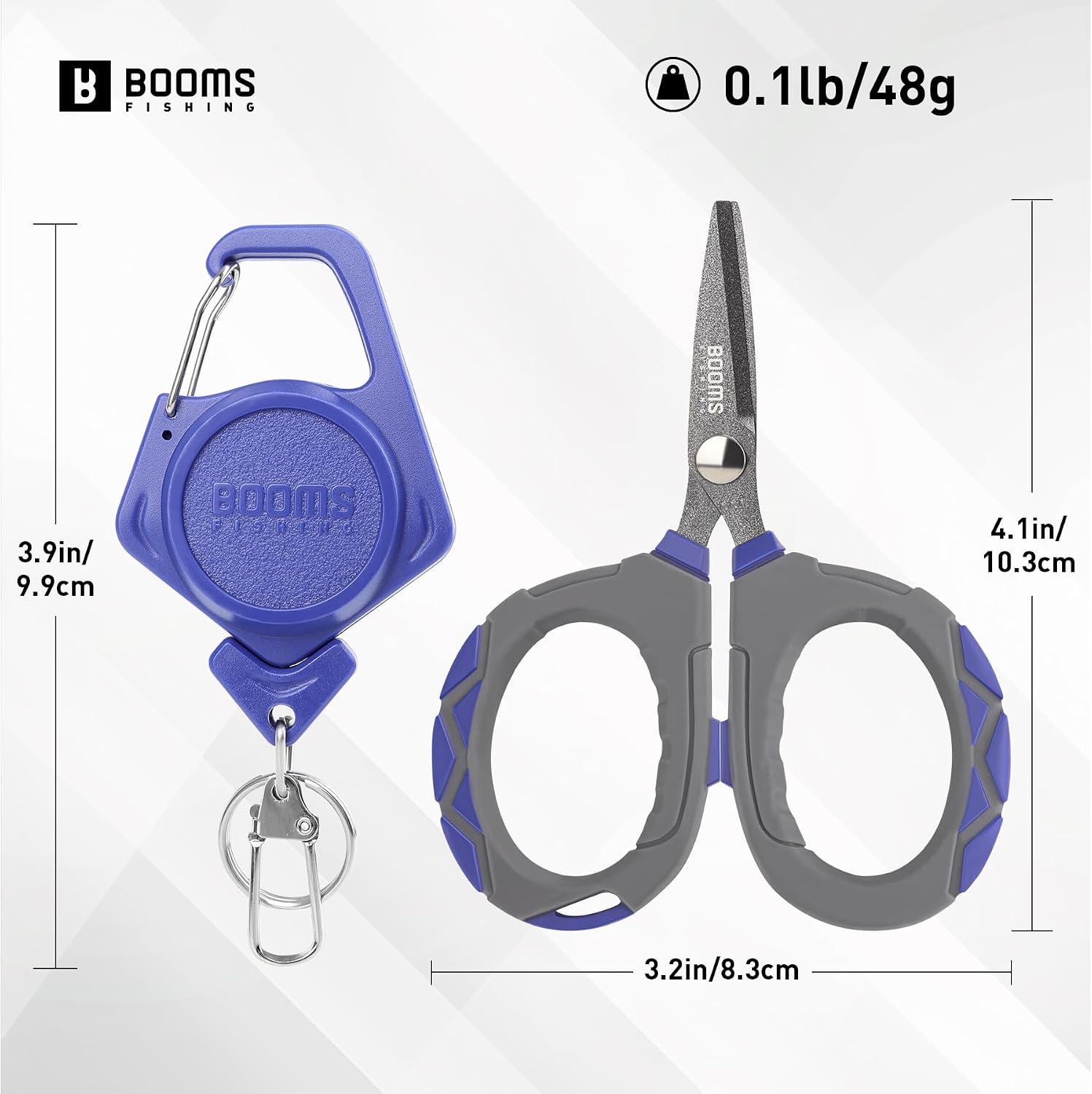 Booms Fishing Braided Line Scissors, Fishing Line Cutters with Retractor