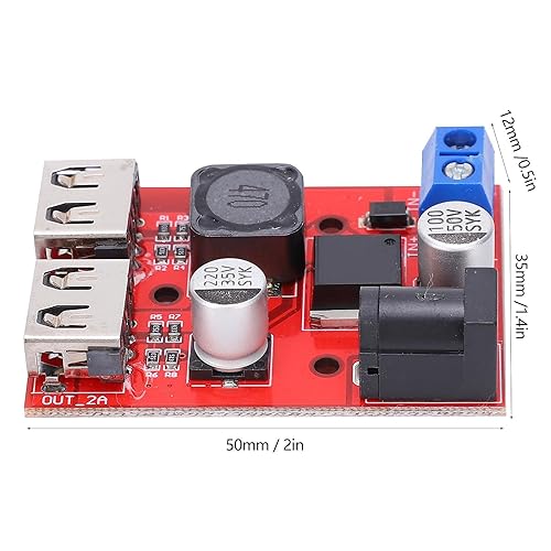 Miniatura 4 de Módulo convertidor USB, 6V-40V a 5V 3A regulado reductor convertidor de valor convertidor de valor 5 V para carga de coche