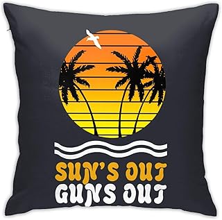 Suns Out Guns Out Suns Geek Funny Nerd Rba Tank Top - Funda de almohada cuadrada para decoración de coche (4.