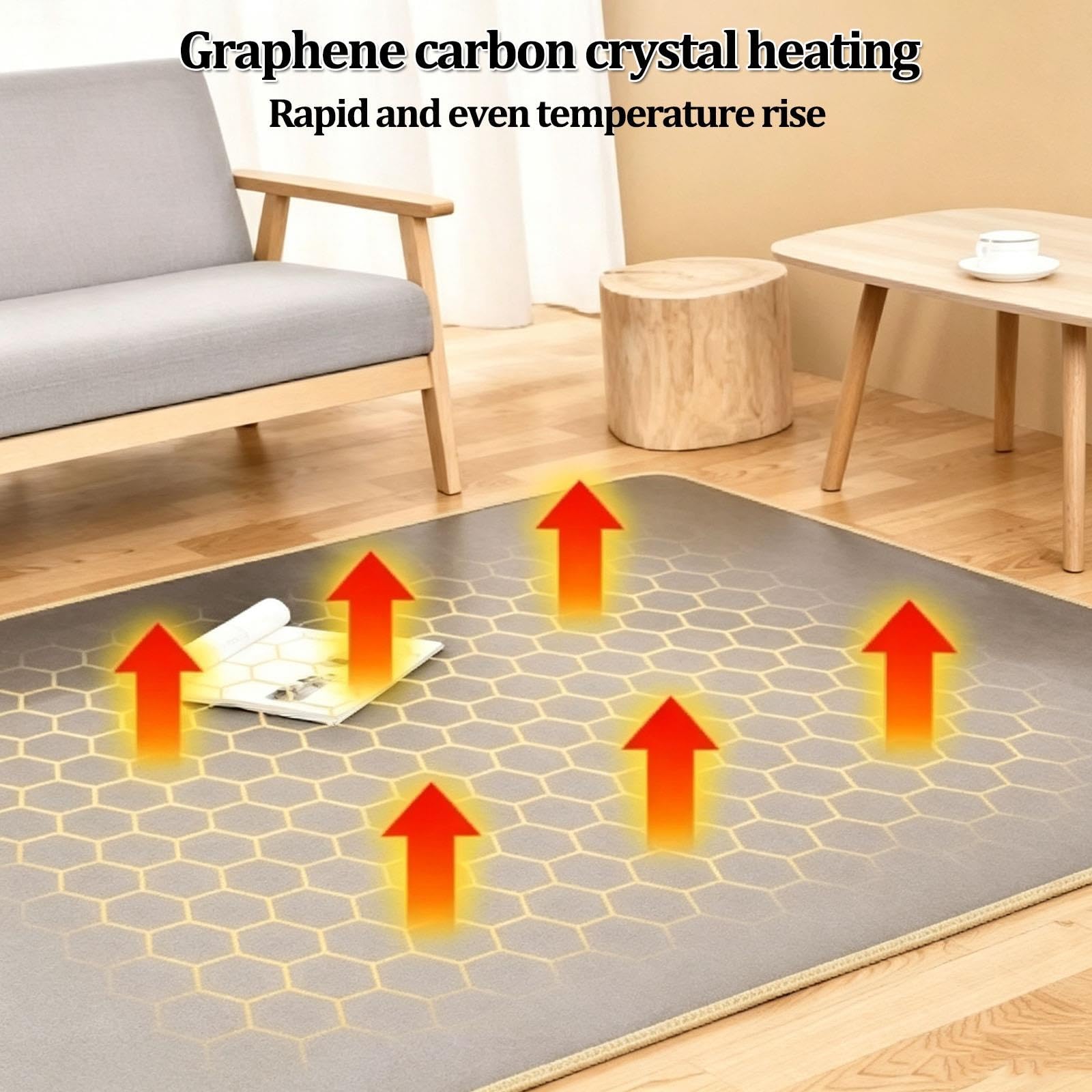Alfombra eléctrica calefactable, con temporizador y ahorro de energía