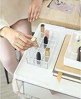 Vista 5 de iDesign The Sarah Tanno Collection - Organizador de lápiz labial de plástico, 8 x 4 x 2 pulgadas, transparente