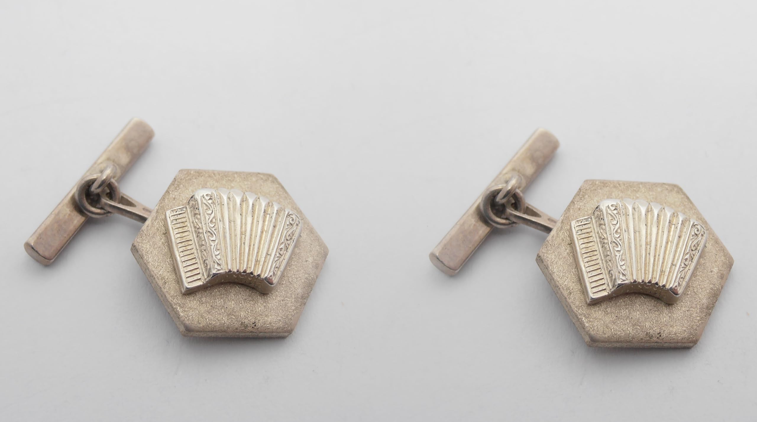 Fisarmonica : Gemelli in Argento 925 - Strumento Musicale - Musicista - Musica