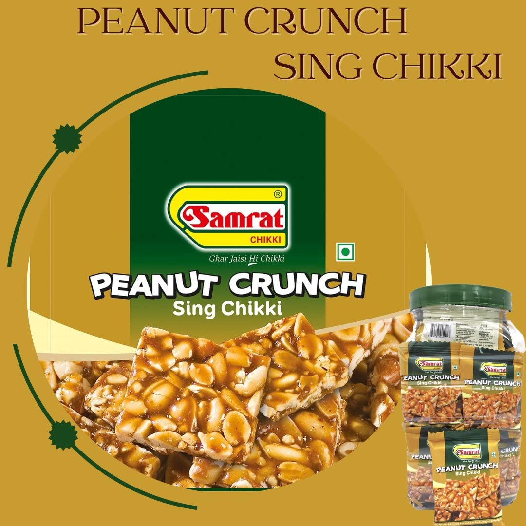 SAMRAT PEANUT CRUNCH SING CHIKKI Chikki Bar Peanut Brittle Candy
