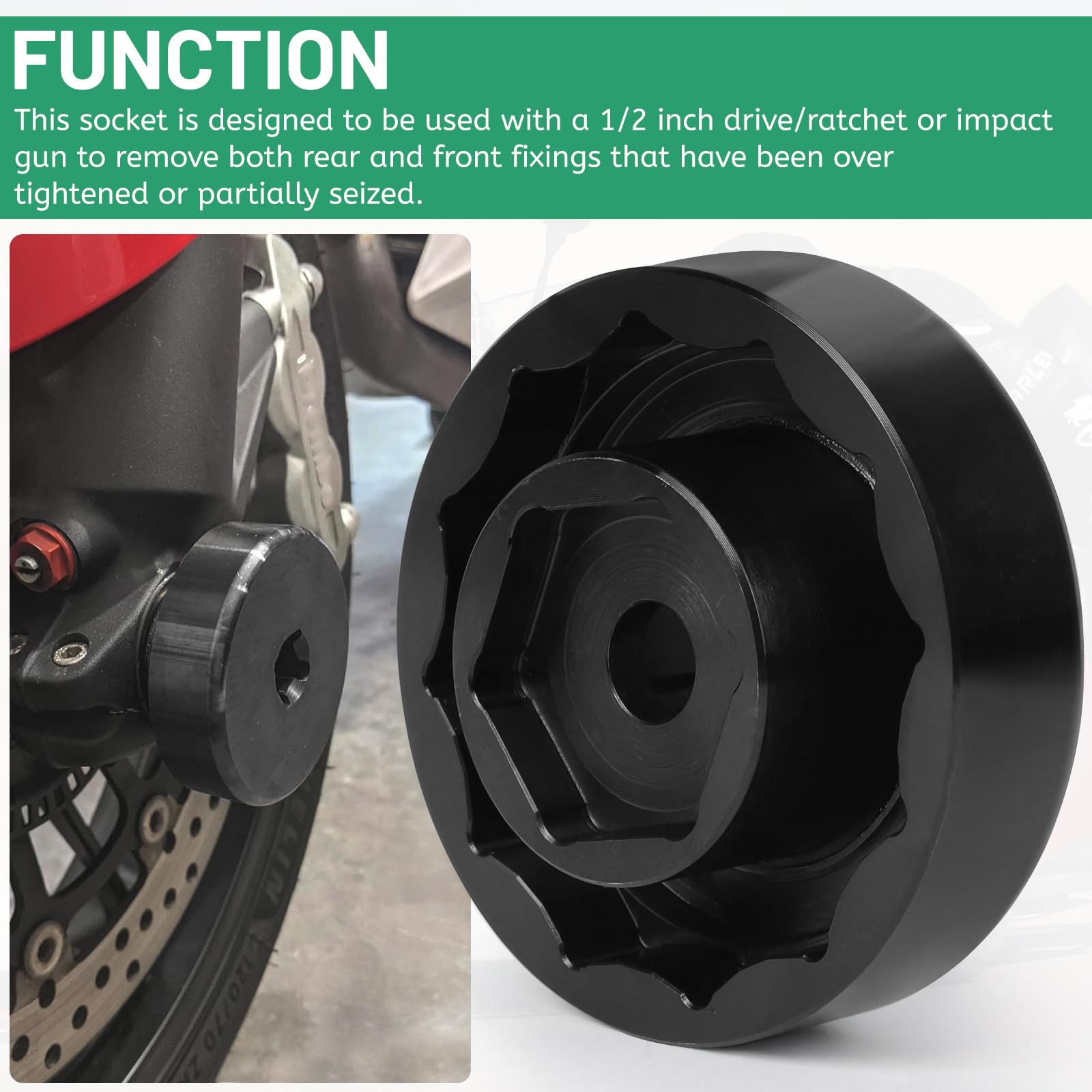 DBREAKS Klucz nasadowy do kół przednich i tylnych do Ducati 1098 1198 1199 Multistrada 1200 1260 Diavel (30 mm + 55 mm)