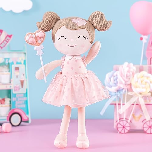 Miniatura 2 de Gloveleya - Muñeca de bebé, regalo para niñas, muñecas de felpa suave de 16 pulgadas, corazón rosa aterciopelado