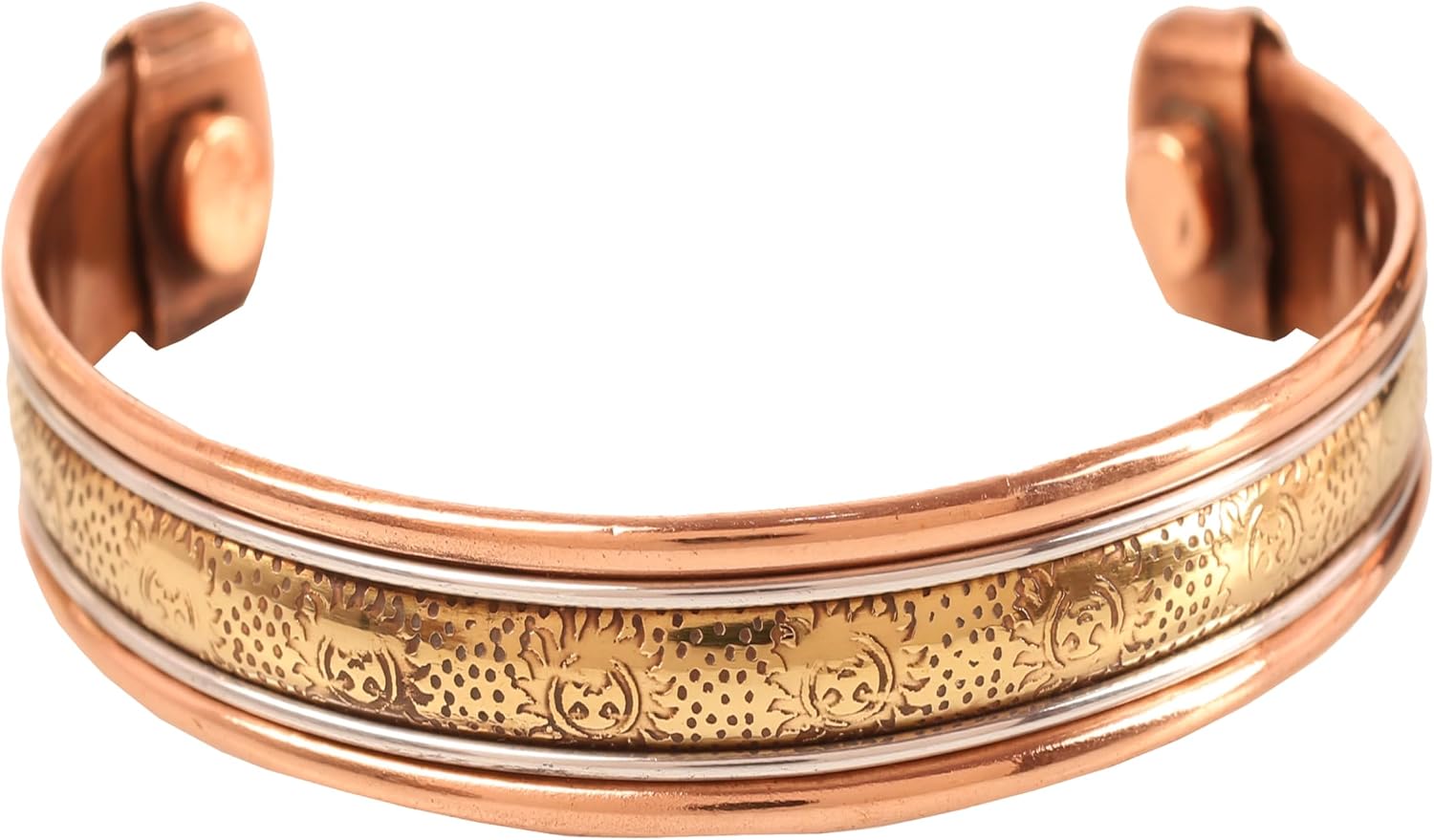 Bracciale Magnetico Touchstone In Rame Forgiato A Mano – Stile Tibetano – Uomo E Donna – Ispirato Al Sole - 3
