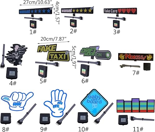 Miniatura 2 de Adhesivos luminosos reflectantes LED aptos para ventana trasera de automóvil, calcomanías de calavera falsa, taxi, modelo de deriva, accesorio para