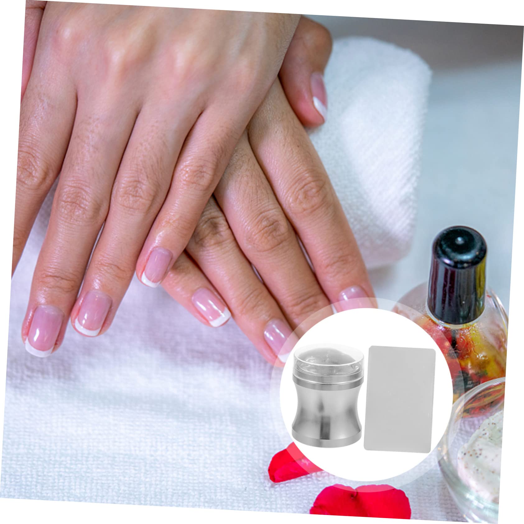 5juegos Kit De Estampado De Uñas De Silicona Plantillas Para Nail Art Incluye Estampador y Rascador Para Decoración De Manicura Casa y Salones Profesionales