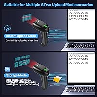 Vista 9 de Escáner de código de barras Bluetooth 1D 2D, Bluetooth 3 en 1 y lector de código de barras QR inalámbrico 2.4G y USB, matriz de datos PDF417 Escáner