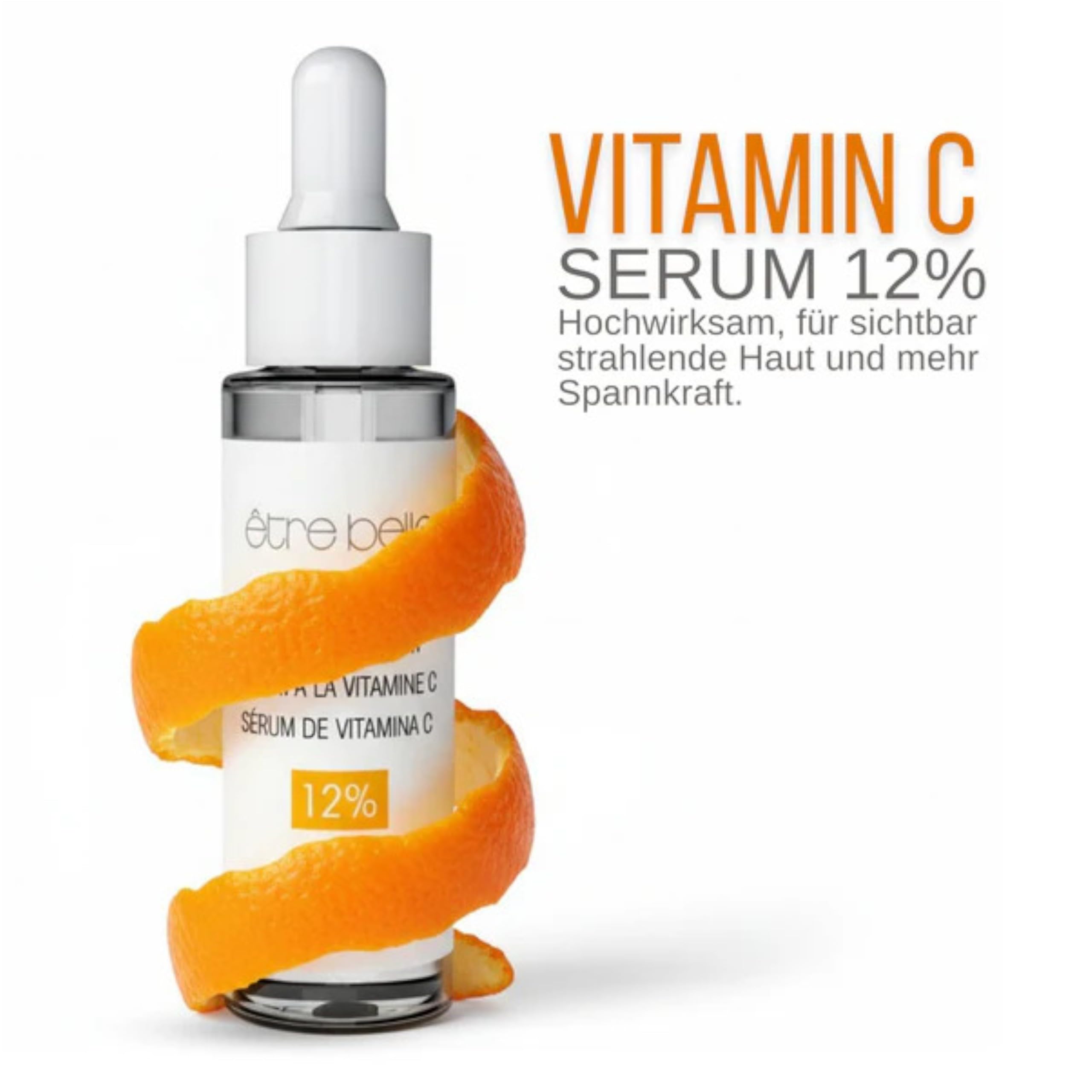 Etre Belle 12% Vitamin C Serum 30 ml – Für strahlenden, ebenmäßigen Teint – Reduziert Pigmentflecken & feine Linien – Unterstützt Kollagenbildung – Mit Hyaluronsäure für intensive Feuchtigkeit