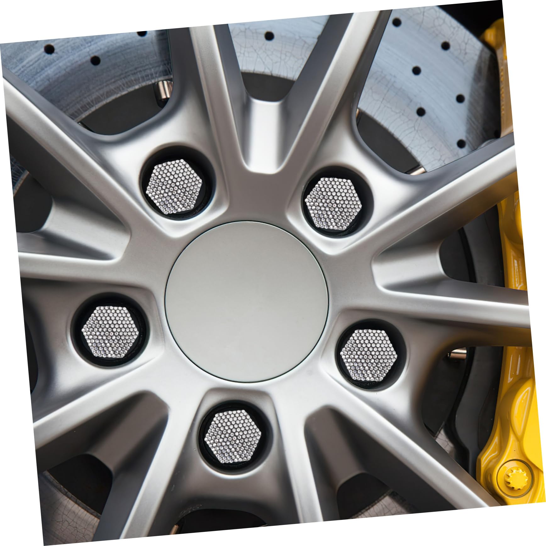 ULTECHNOVO 80pièces Couvre-écrous De Roue Strass Lot de Accessoires Décoratifs pour Jantes De Voiture Anti Installation Facile Et Élégante