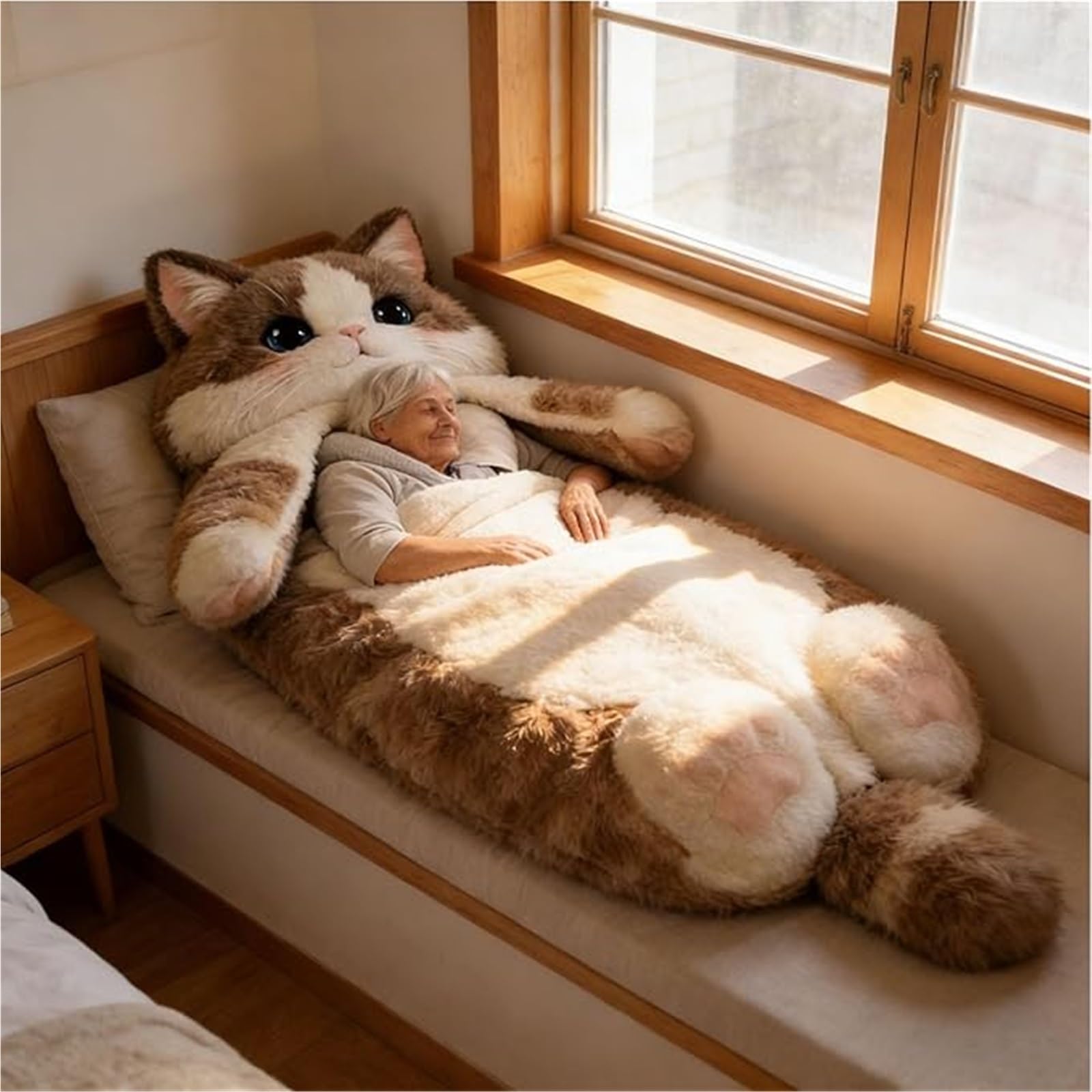 Saco de Dormir for Adultos, Sobres adorables, cómodo Saco de Dormir y Almohada esponjosa en uno