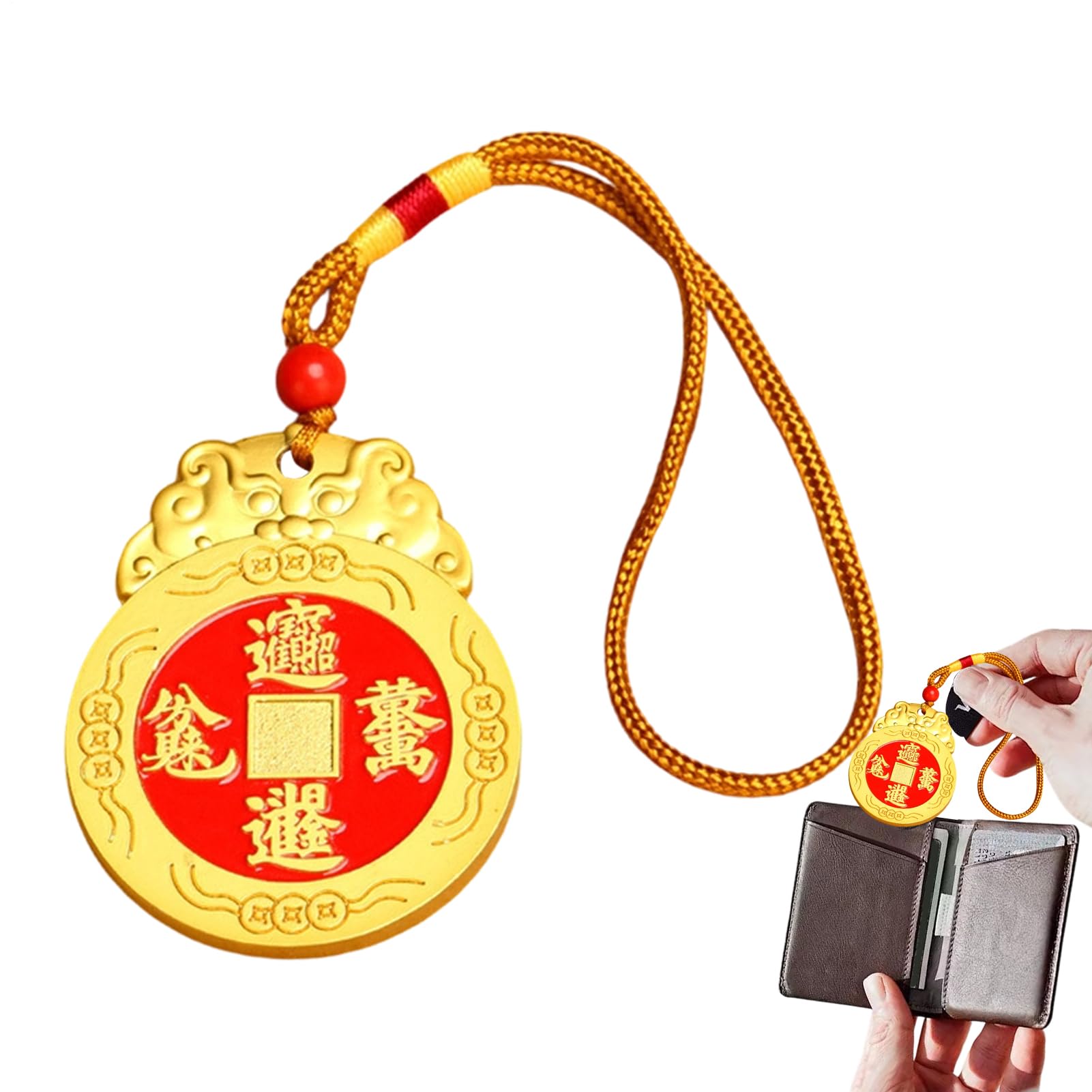 Amulette Tai Sui 2026 dorée pour chasser les mauvaises énergies chez les jeunes