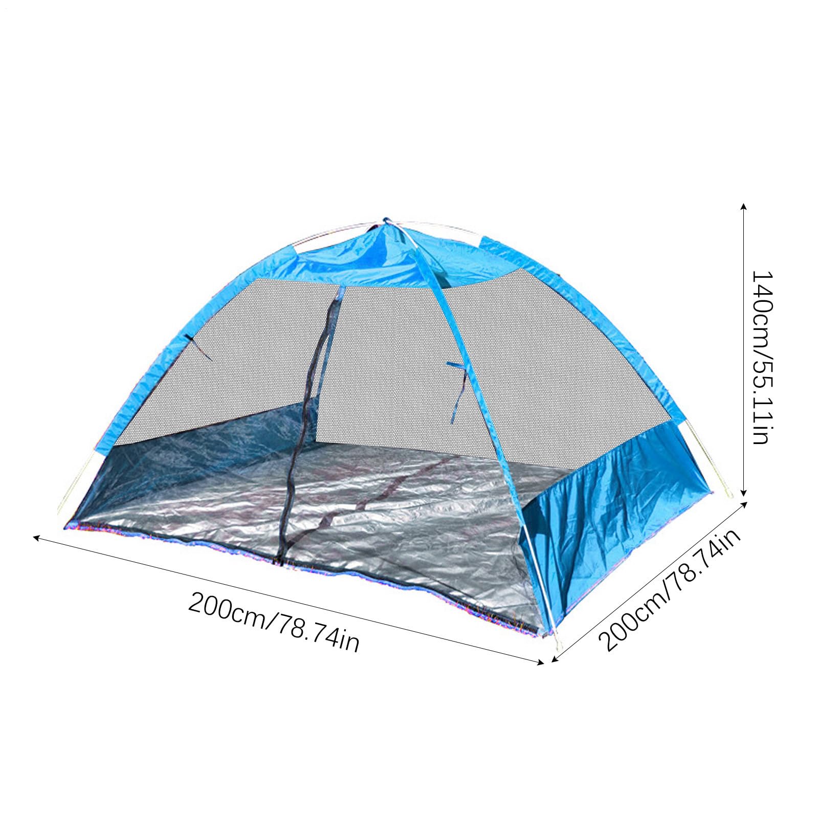 Abri de Plage UPF 50 de Plage Tente Extérieure | Brise-Portable Montage Facile Imperméable pour 3/4 Personnes Pique-nique Terrasse Pêche Camping Jardin Été Loisirs Familiaux