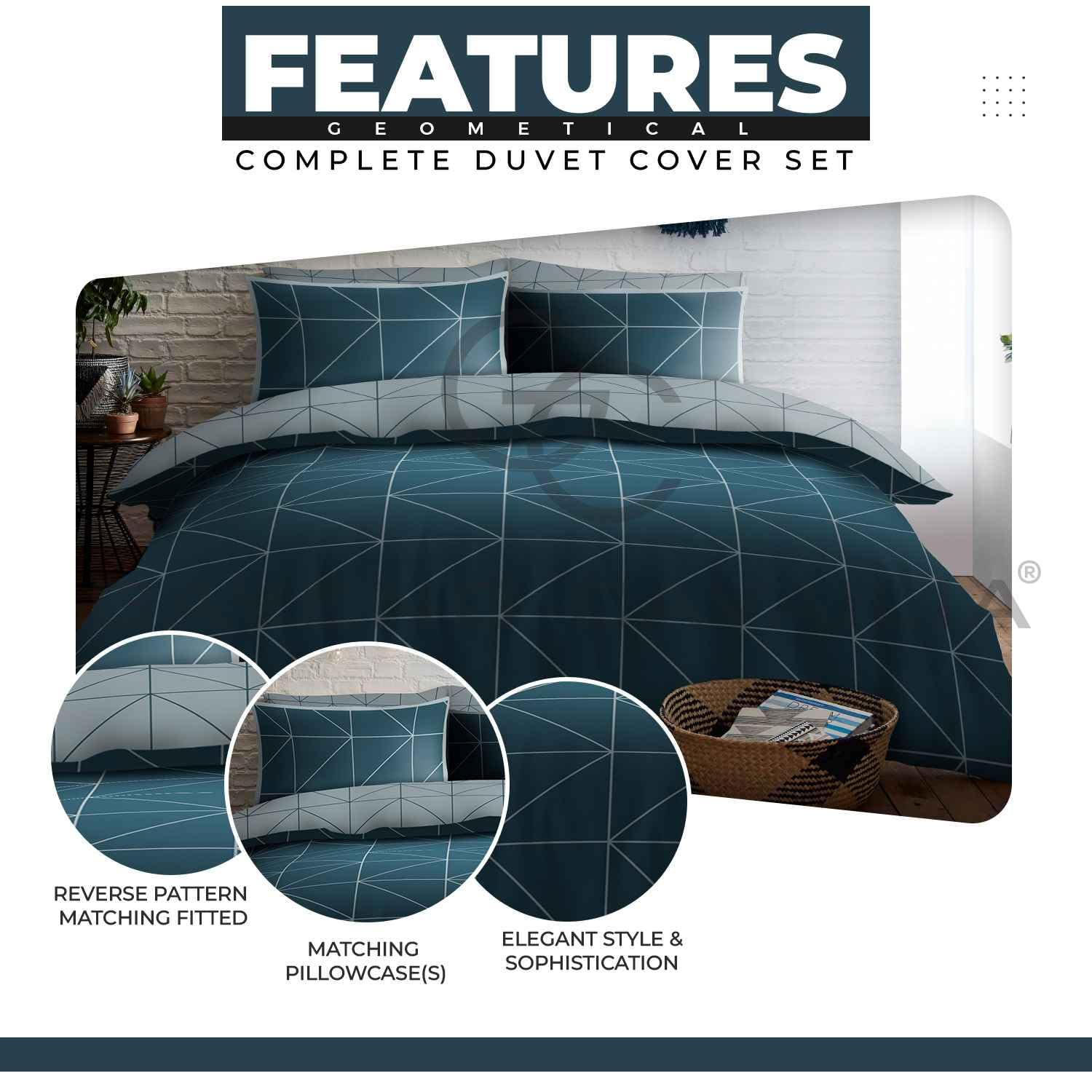 GC GAVENO CAVAILIA King Size Duvet Cover Sets With Fitted Sheet - Polycotton Complete Bedding Set including Pillow Cases - Image 2