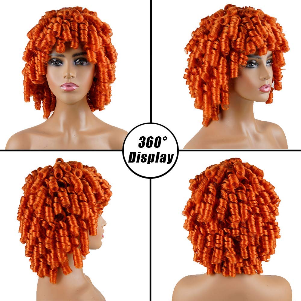 Amazon.com : andromeda Orange Wigs for Black Women Soft Afro 