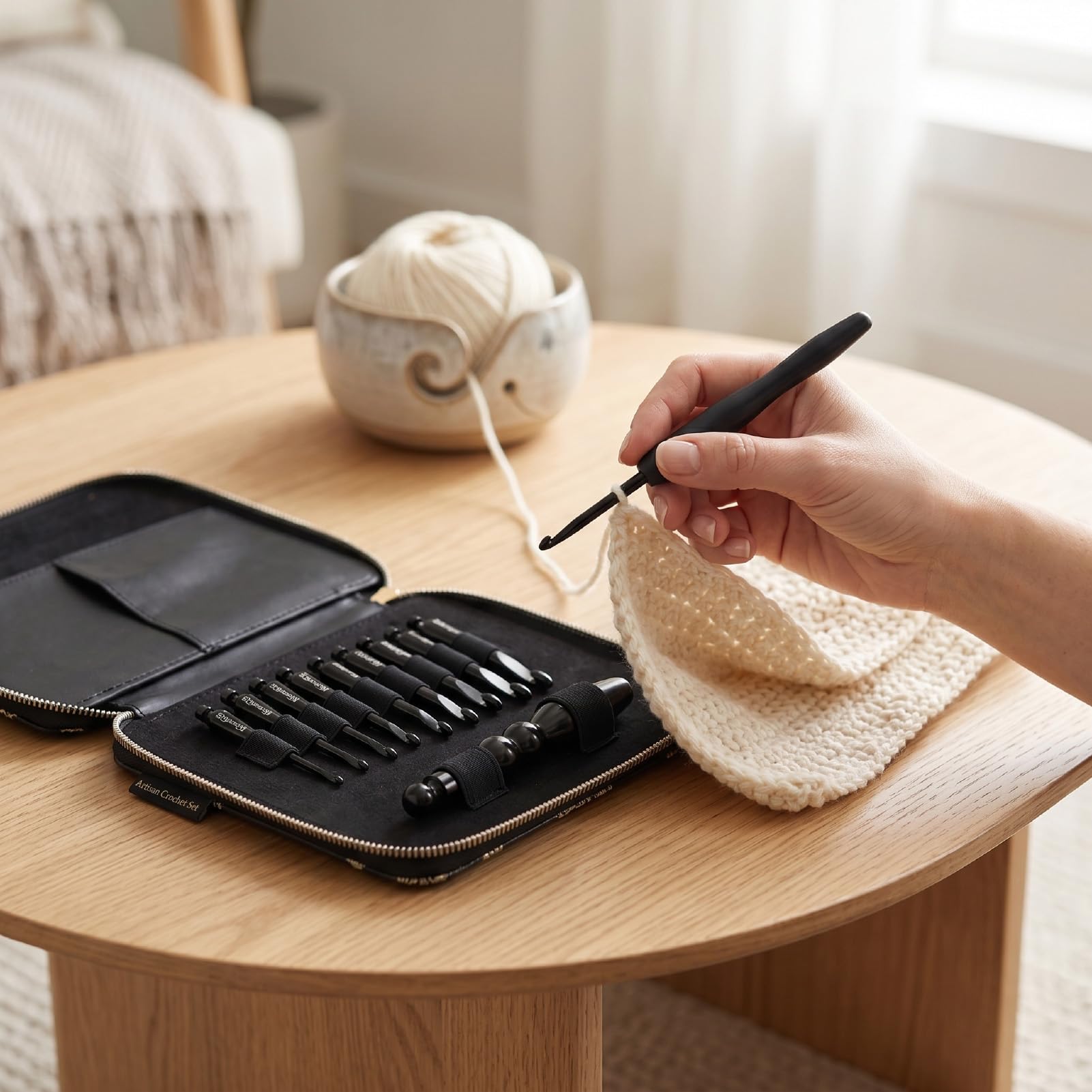 AOWINHIT Häkelnadel-Set mit Ergonomischem Griff 3,5 Mm–8,0 Mm