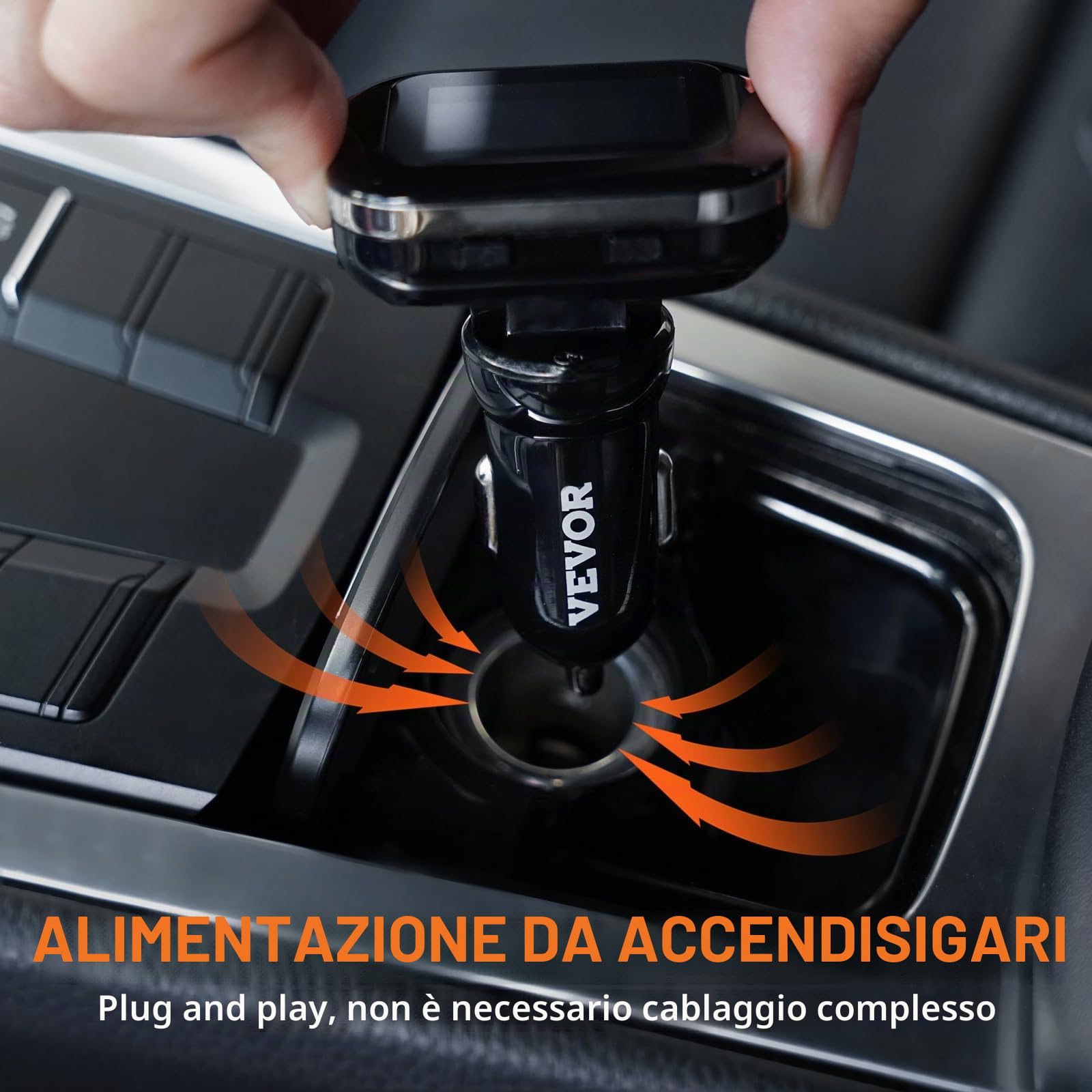VEVOR Sistema di Monitoraggio Pressione Pneumatici per Camper, TPMS per Rimorchio 7,3-87 psi, Sistema di Allarme per Auto Universale Set di Sensori TPMS Impermeabili Visualizzazione in Tempo Reale