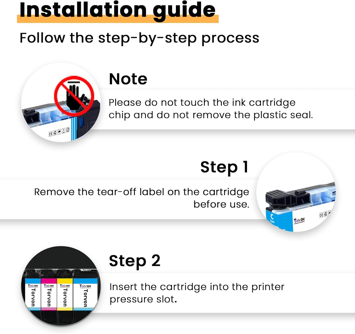 LC501 Ink Cartridges Replacement for Brother LC501 Ink Cartridges LC501BK LC501C LC501M LC501Y Compatible with MFC-J1260DW MFC-J1360DW MFC-J1410DW Printers(4 Pack)