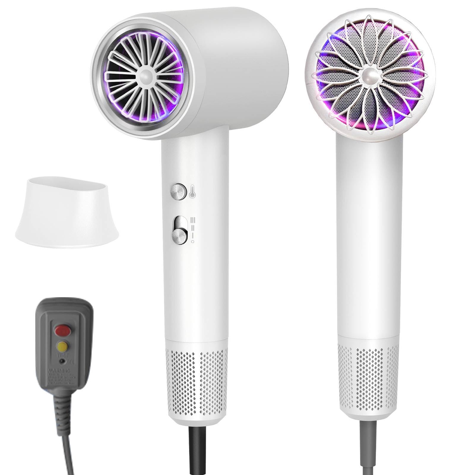 NUTROMO Hair Dryer, 3 Min Fast Drying-110000 RPM High Speed Blow Dryer White