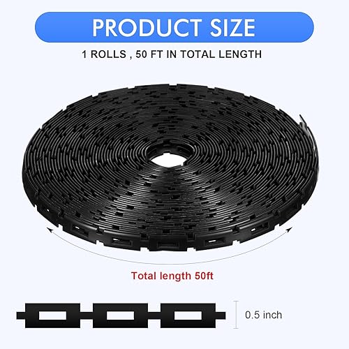 Miniatura 8 de 4 correas de plástico para árbol de 50 pies x 12 pulgadas de ancho, correas de soporte ajustables para árboles, cuerda de plantas, correa de