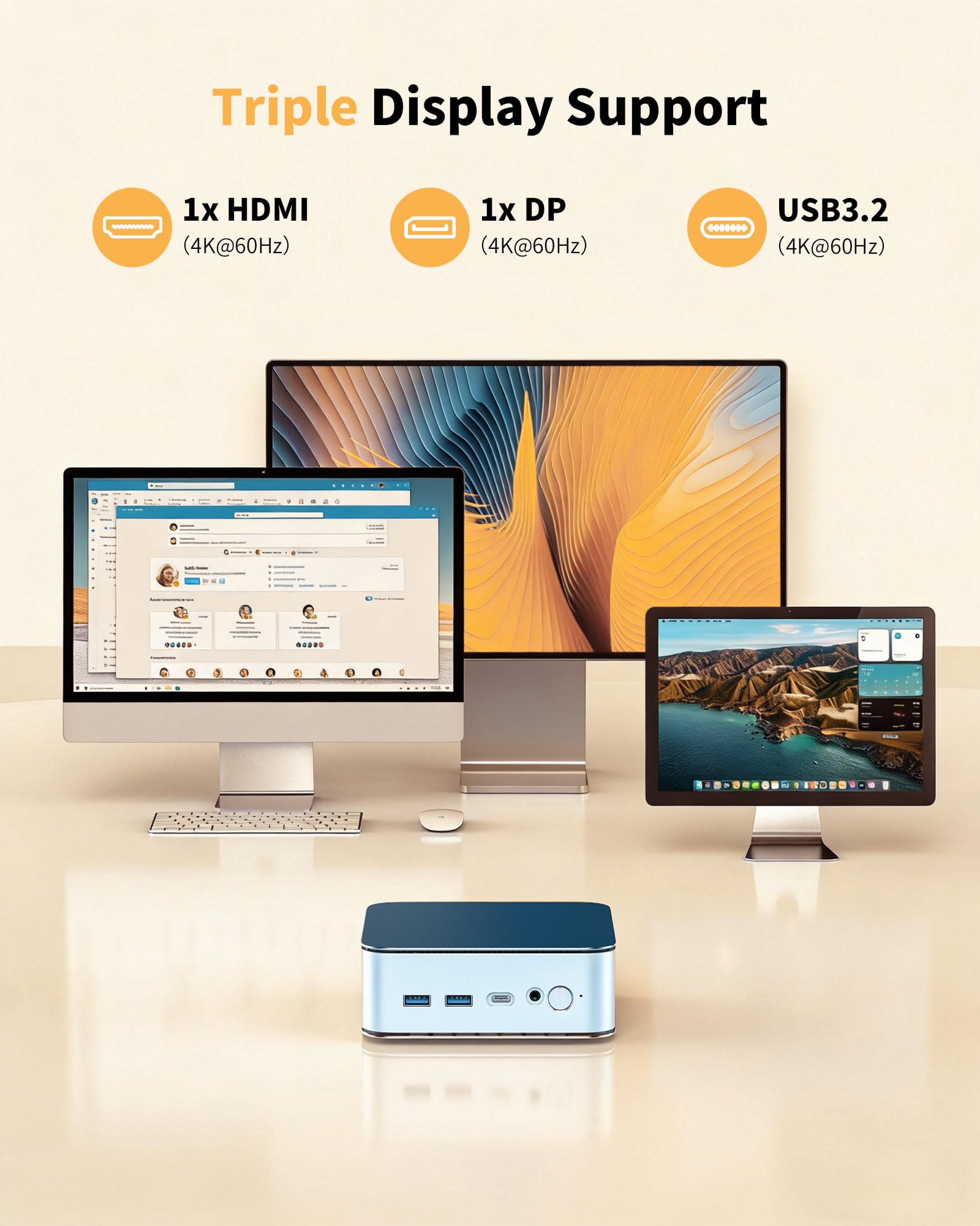 Glorlin ミニPC 本体　16GB 500GB Amazon.com: Glorlin Mini PC AMD Ryzen 5300U, 16GB DDR4 512GB NVMe