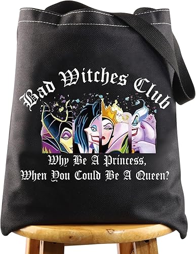 BWWKTOP Malas brujas cosméticos maquillaje bolsa villanos grupo tiro regalo villano pandilla cremallera bolsa bolsa bolsa para mujeres niñas, Bad