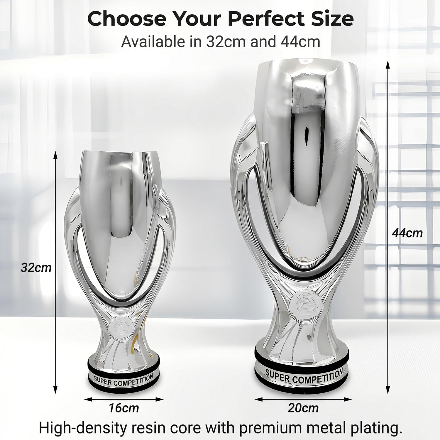 Europäische Supercup-Trophäe Meisterschafts-Trophäen Fußball-Harz-Auszeichnung Pokal Fußball-Fans Geschenk Souvenir Sammlerstücke Schaufenster-Ornamente
