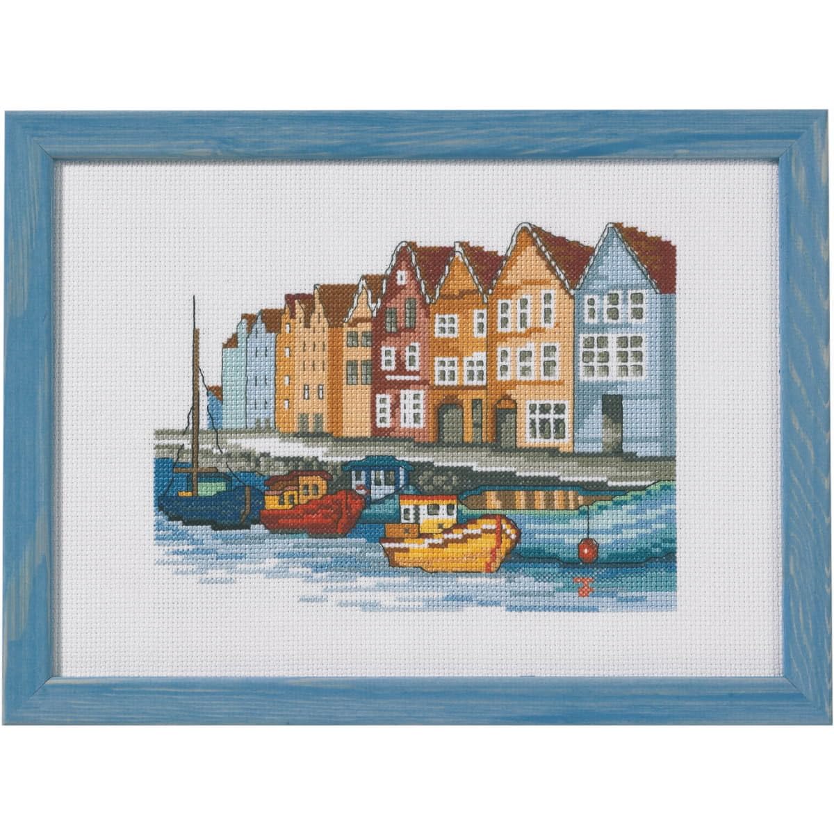 Permin counted cross stitch kit ""Boats"", 20x28cm, DIY, 92-1169