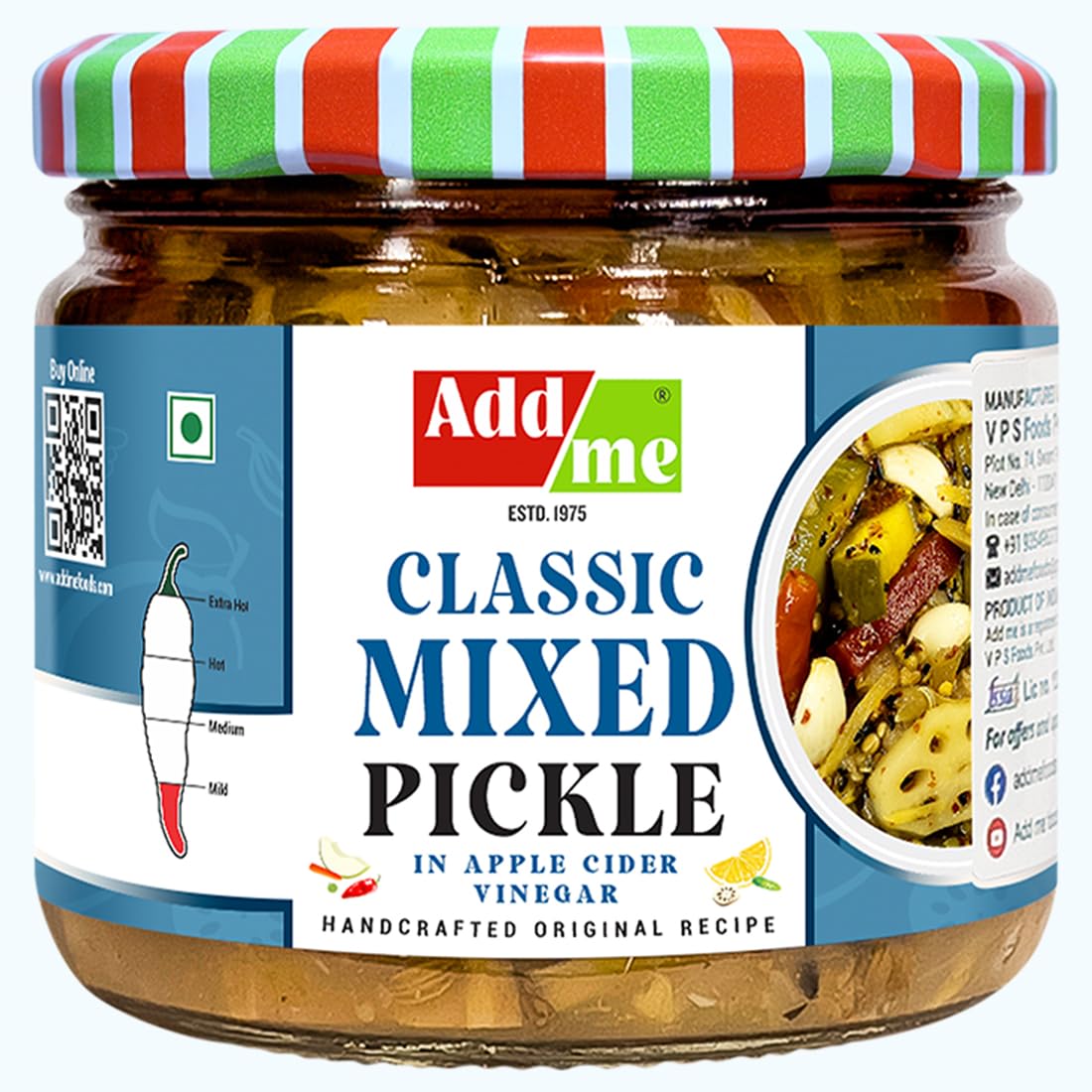 Add Me Mix Vegetable Pickle in Natural Apple Cider Vinegar 300 G | Ghar ka sirke wala Mix achar 300gm (B0CCS73M78) Amazon Price History, Amazon Price Tracker